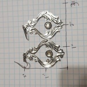 Silver tooled earrings